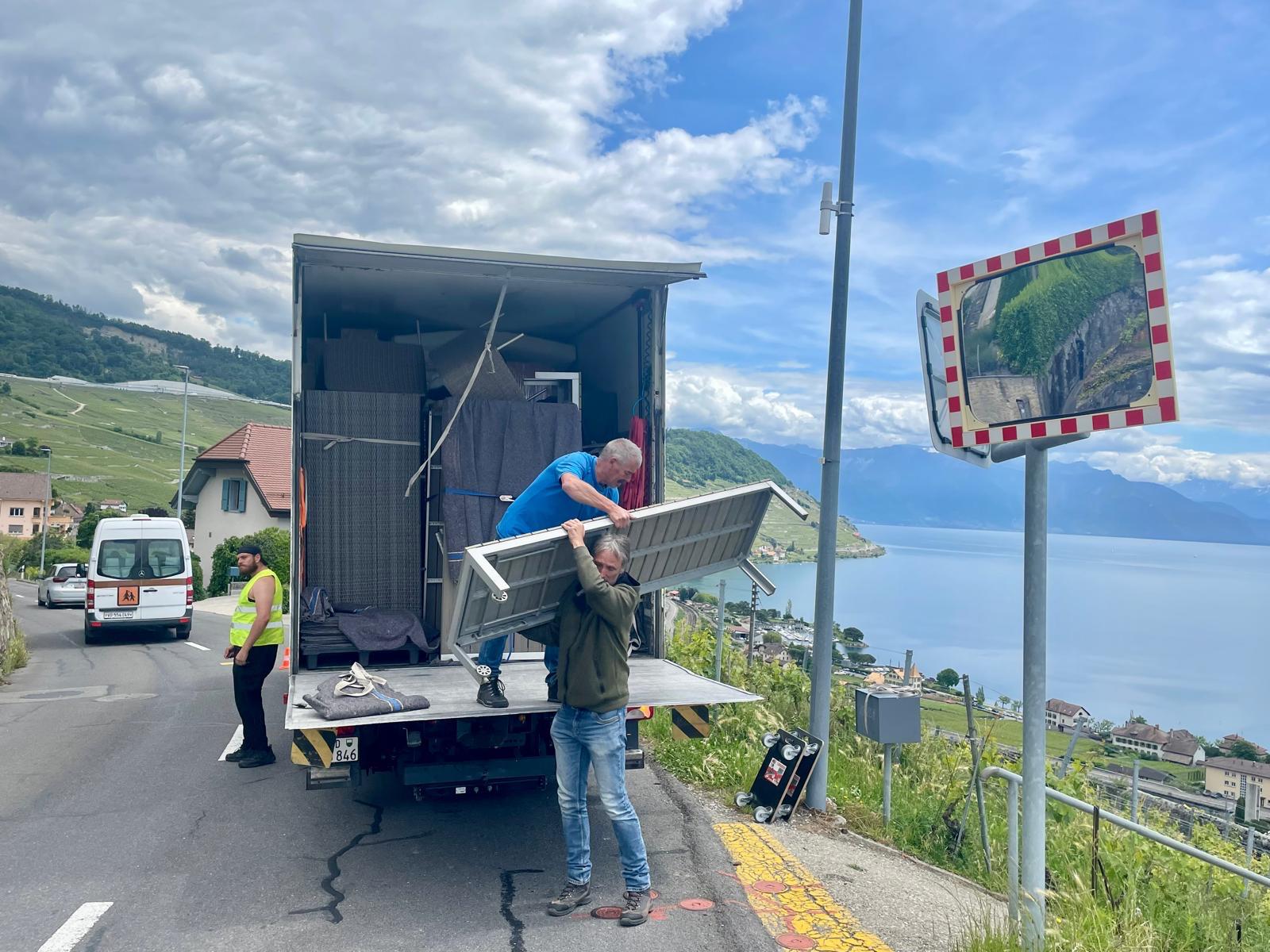 Camion Moser sur les routes de Lavaux